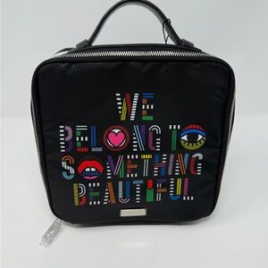 Sephora Black & White X ToTheMarket Cosmetic Bag with Colorful Lettering